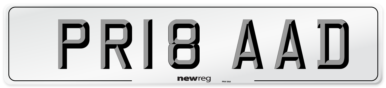 PR18 AAD Number Plate from New Reg